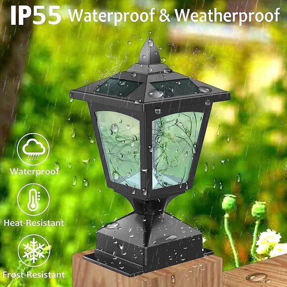 30 Pcs Colorful LED, 4  Silicon Solar Panels, fit 4x4 6x6 Wooden Posts 2 pack - Picture 5 of 6